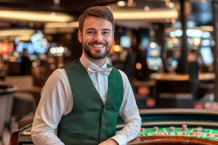 Meja American Roulette live dengan dealer profesional