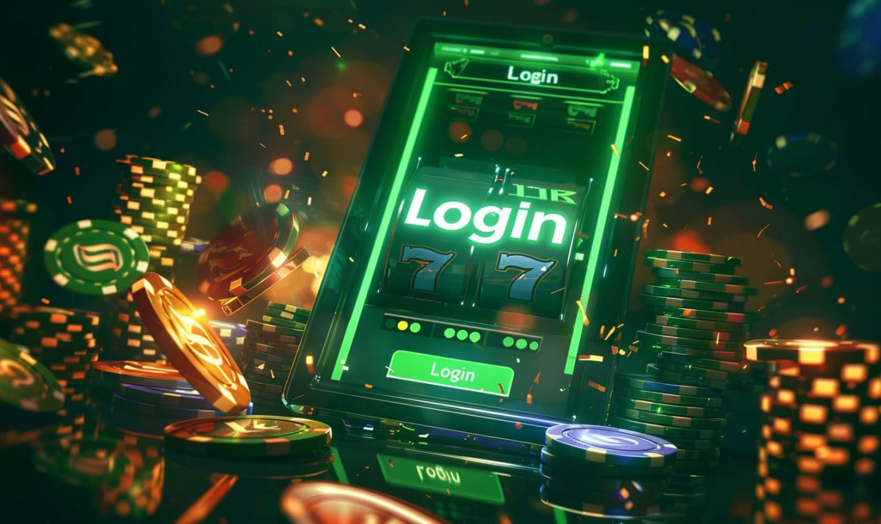 Dealer profesional melempar tiga dadu dalam permainan Dadu Online